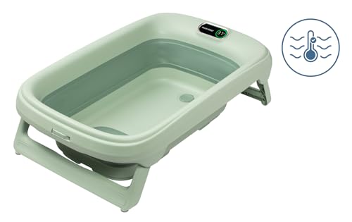 Maxi-Cosi Indigo Vaschetta Bagnetto Neonato Pieghevole, Bagnetto Bambini 0-4 Anni, Termometro HighSense Integrato, Anti-scivolo, Vaschetta Bagnetto Neonato da...