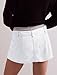 IWD Denim Mini Skirt for Women Low Waisted Jean Micro Skort with Shorts Stretch Casual Jean Skirt White Small