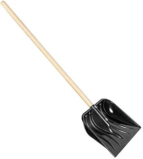 Snow Shovel Heavy Duty Sturdy Plastic Head with Wooden Handle