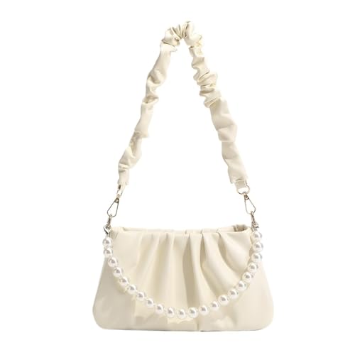 Sac femme cuir souple avec bandoulière plissée et chaîne d'épaule chic
