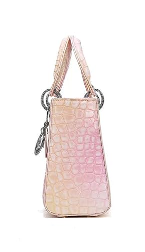 Gradient PU Leather Handbags for Women Stylish Crocodile Pattern Top Handle Satchel Ladies Dinner Party Shoulder Bags2