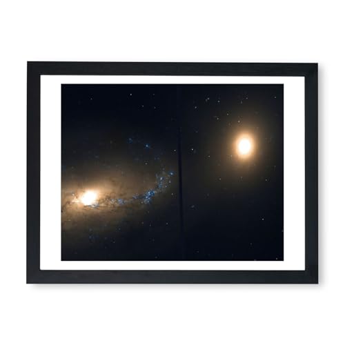 Hubble Télescope affiche encadrée grand format NGC 3227 idée cadeau Spiffing Prints
