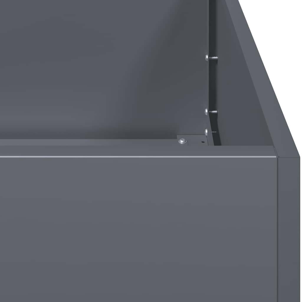 vidaXL Doniczka Antracyt 280x80x40 cm Stal, doniczka, stojak na rośliny, podniesione łóżko, stojak na doniczki, tacka na rośliny, doniczka ogrodowa