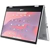 ASUS Chromebook Flip CX1 Convertible Laptop, 14 FHD NanoEdge 360-degree Touchscreen, 128GB eMMC Storage, 8GB RAM, ChromeOS, Transparent Silver, CX1400FKA-AS88F