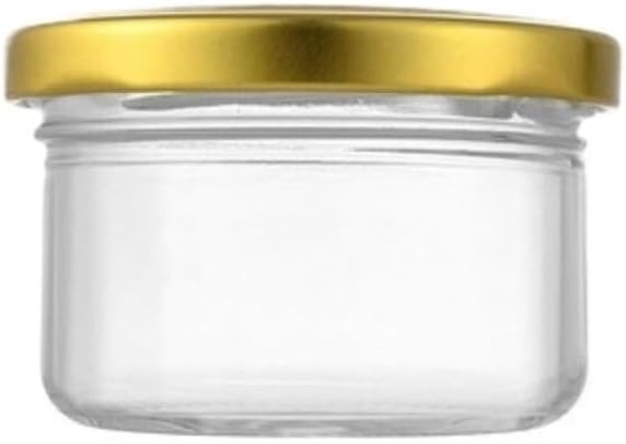 Butter Dish Butter Jars Dispensing Glass Jars For Kitchen Honey Jam Jars(Gold)