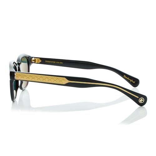 Image of Shisen Fox KITSUNE 2.0 Unisex Sunglasses with Oval Design | Non-Polarized Lenses | Trendy Sun Glasses for Men & Women | Fashion Sunglasses | Acetate Material