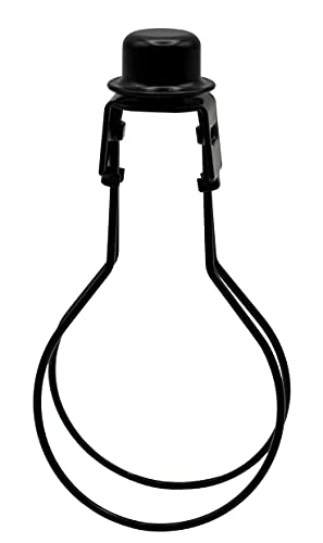 Image of Creative Hobbies Lamp Shade Light Bulb Clip Adapter Clip on with Shade Attaching Finial Top, Black Color - No Harp Needed | 4 Pack