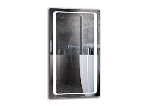 Espejo LED Premium - Dimensiones del Espejo 50x90 cm - Espejo de baño con iluminación LED - Espejo de Pared - Espejo de luz - Espejo con iluminación - ARTTOR M1ZP-49-50x90 - Blanco frío 6500K