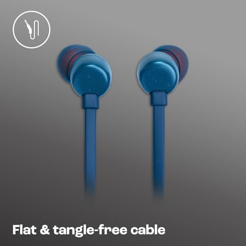 Image of Original Type C Earphone for JBL Tune 310 C, Hi-Res Audio with DAC, 3-Button EQ Remote with Mic, Tangle-Free Compatible with USB-C Devices - Blue