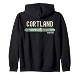 Cortland NY | New York | Travel & 80s Style Zip Hoodie