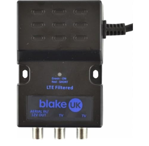 Proception 2 Way 12 V 100 mA Screened Aerial Masthead Power Supply with F-Type Connection