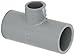 GF Piping Systems CPVC Pipe Fitting, Reducing Tee, Schedule 80, Gray, 1" x 1" x 1/2" Slip Socket