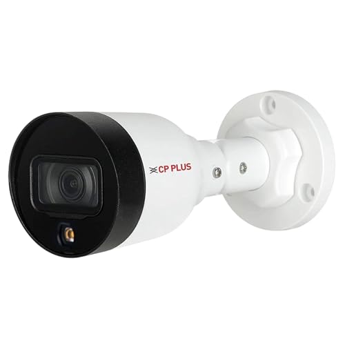 Image of CP Plus 4MP Full HD IP Outdoor Bullet Camera | STQC Model | CP-UNC-TA41L3C-D-LQ | Color Night Vision | IR Night Vision | Built-in Mic | 3.6mm Fixed Lens | PoE | Compatible with NVR only