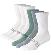 Hanes Mens Originals Supersoft Crew Socks, Stretch Crew Socks For Men, 6-12, 6-Pairs