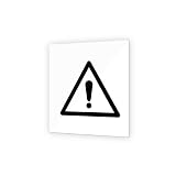 Pictogramme panneau signalétique format 9 x 9 cm en Plexi Picto Noir - Modèle Attention - 9