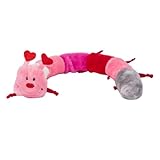 ZippyPaws Deluxe Caterpillar- Dog Toys to Keep Them Busy, for Medium & Large Dogs, Squeaky Pet Toy for Boredom, Stuffed Chew Toy, 6 Blaster Squeakers & 1 Round Squeaker- Valentine's Caterpillar, 30"