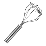 LIFKOME Kartoffelstampfer Manuell Edelstahl Gemüsestampfer Küchenstampfer Hackfleischpresse Bohnenzerkleinerer Rührer Für Babynahrung Pommes Herstellung