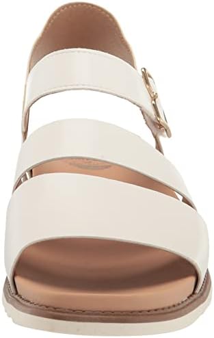 Dr. Scholl's Shoes Women's Island Glow Strappy Flat Sandal,White Smooth,8.5 | Image 1
