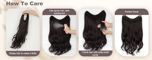 Image of Artifice 5 clip 32 INCH Super Long Wavy Curly Hair Extension for Women Natural Soft Clip on Extensions Synthetic Thick Hairs for Any Event for Girls Hair Extension Natural Black