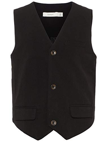 Name It Nkmingemann Waistcoat Noos Gilet, Nero (Black Black), 128 Bambino