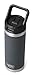 YETI Rambler C Straw Bottle, Stainless Steel Vacuum Insulated Bottle with Leakproof Straw Cap, Charcoal, 18 oz (532 ml)