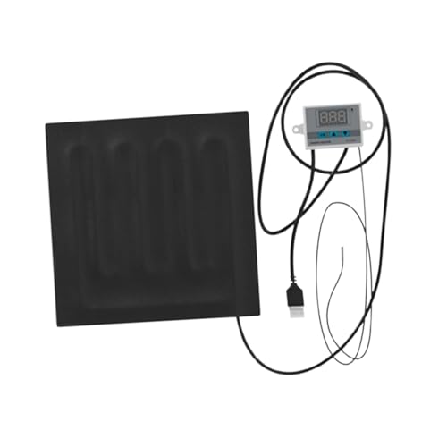 爬虫類用ヒーターパッド ポータブル 保温クッション カメ カエル 小動物用 30cmx30cm 黒 30x30cm