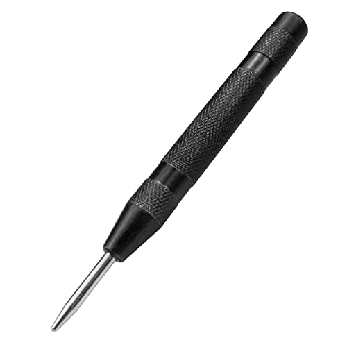 oupados Poinçon Central Automatique Réglables, Déterminer la Position de Forage, HSS Pointeau Automatique pour Bois, métal, Plastique, fenêtre (Noir) Cover