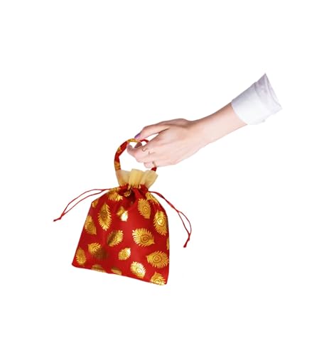Image of VIG Enterprises Silky And Shiny Potli Batwa Bags /Thamboolam Bags For Wedding Party Return Gifts Party Gifts For Guest-