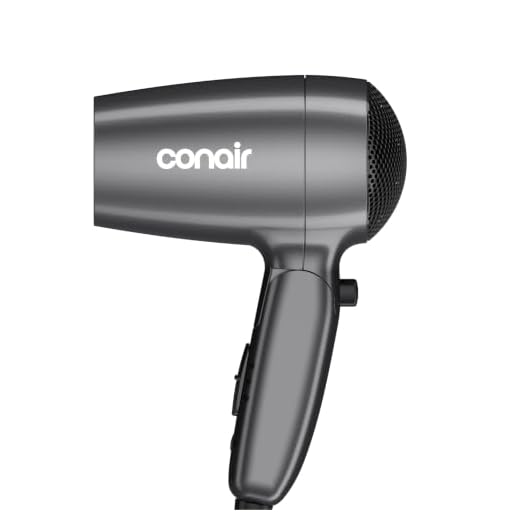 Conair Travel Hair Dryer with Dual Voltage, 1875W Compact Hair Dryer with Folding Handle, Travel Blow Dryer
