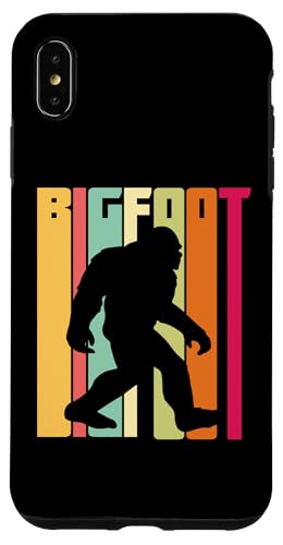 Bigfoot Sasquatch mit Retro-Streifen für den Außenbereich Hülle für iPhone XS Max