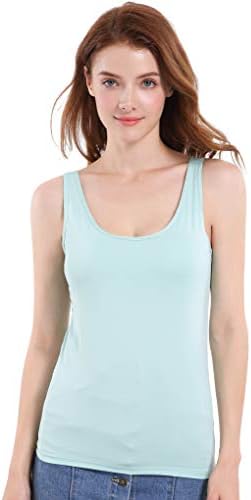 Women Sleeveless Tank Top with Built in Padded Bra