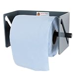 Blue hand Towel Dispenser. Fits Blue Roll. Ideal Van Storage & Workshop. 100% Rustproof. Wall Mount. Grey