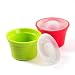 Kinderville 2-Pack 3.5 Ounce Little Bites Storage Silicone Jars Green/Red