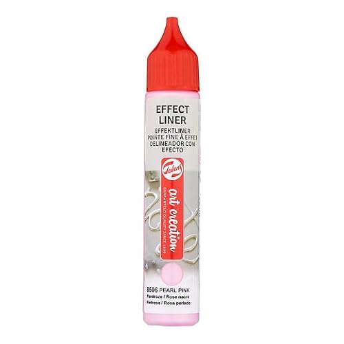 Talens Art Creation Pearl Pink Effect Liner - 28 Ml 3D Relief Pen - Versatile For Fabrics & Surfaces - Washable At 40°C