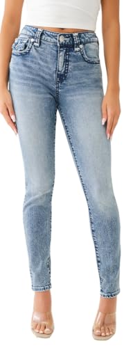 True Religion Women's Halle Midrise Skinny Super T Flap Jean3