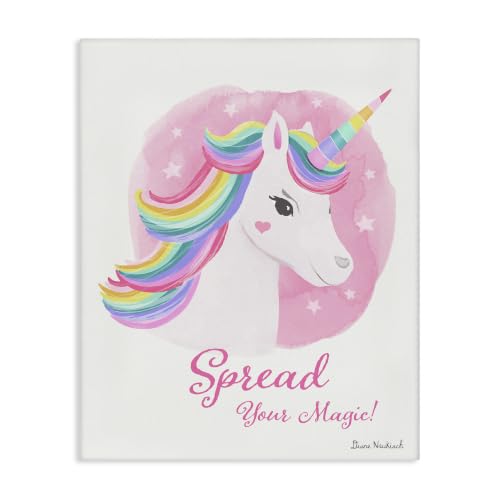 'Spread Your Magic Fantasy Rainbow Unicorn Mane'| Canvas Art