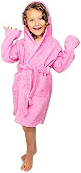 BAGNO MILANO Kids Turkish Cotton Beach Cover-Up Hooded Towel for Boys and Girls (Pink, 13-15 Years)