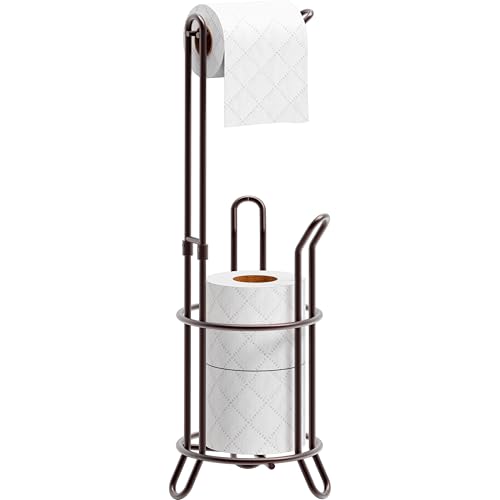 Simple Houseware Bathroom Toilet Tissue Paper Roll Storage Holder Stand, Bronze
