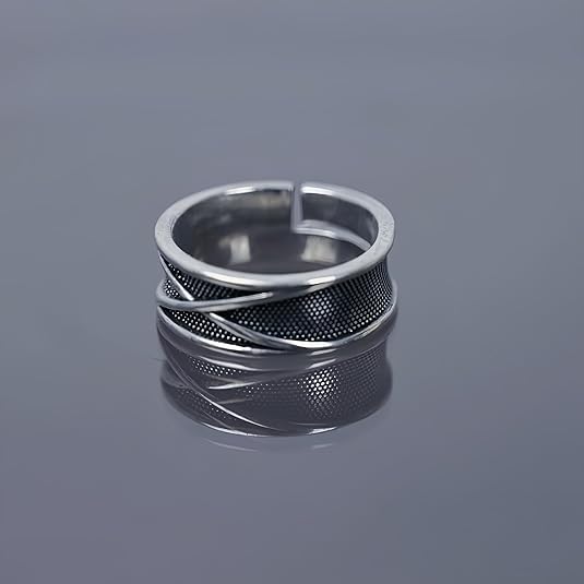 Image of figurine Anime Ring, Black Ring for Cosplay Events, Anime Rings for Everyday Wear and Special Occasions, Anime Inspired Design with Storage Bag