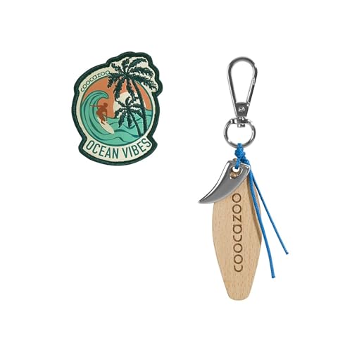 coocazoo Juego de etiquetas y parches de velcro para mochilas escolares Mate, Joker & Porter, diseño y colgante, intercambiables e individuales, a partir de 3 grados, Ocean Vibes - Colorido, talla