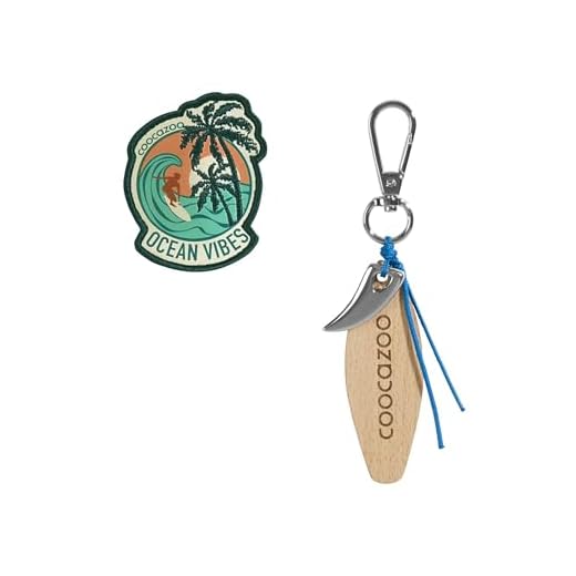 coocazoo Juego de etiquetas y parches de velcro para mochilas escolares Mate, Joker & Porter, diseño y colgante, intercambiables e individuales, a partir de 3 grados, Ocean Vibes - Colorido, talla