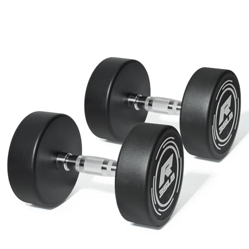Ritfit 35LB PVC Encased Dumbbell Set with Rack