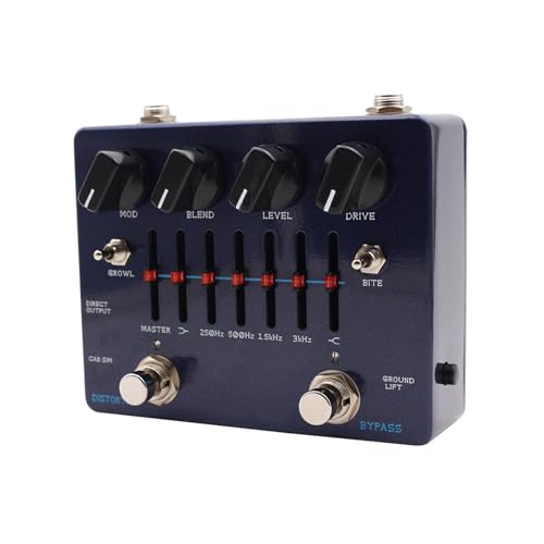 ANGESHA Precise Equaliser Effects Pedal with Metal Housing and Easy Controls for Portable Auditory Enhancement in Live Setting