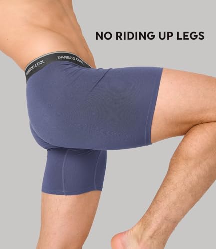 Image of BAMBOO COOL Men's Underwear Breathable Boxer Briefs with Fly Moisture-Wicking Lightweight Underwear 7-Pack