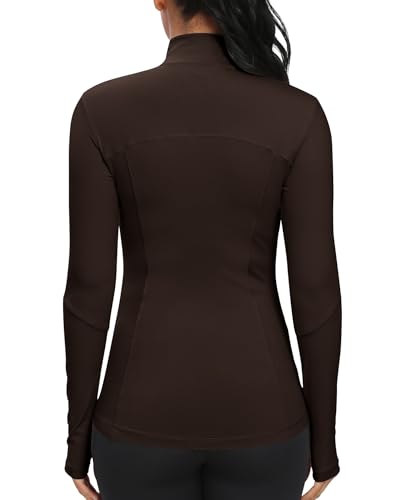 GYM RAINBOW Workout Jackets for Women, Full Zip Slim Fit Lightweight Athletic Running Sports Track Jacket with Pockets4