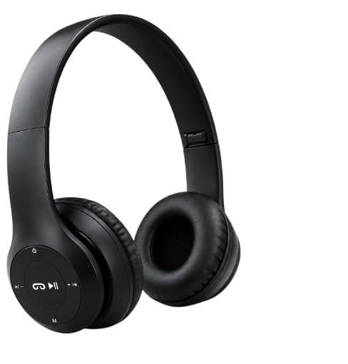 P0047 Bluetooth Wireless Headphones | Foldable Over-Ear Headset with Built-in Mic | HD Stereo Sound, AUX & FM Mode | Comfortable Headphones for Mobile, Laptop & Tablet-image-17