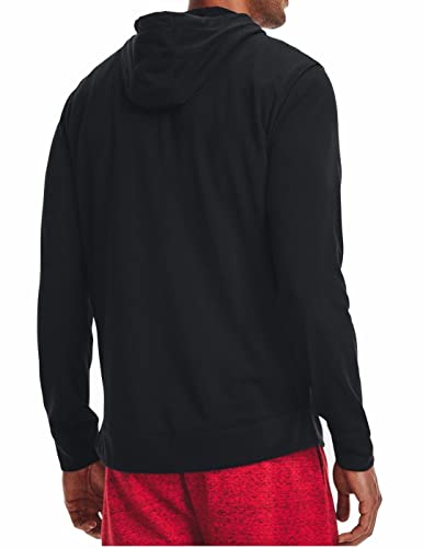 Under Armour Rival Terry Côté Gauche Zip Complet Hommes, Sweat pour Homme Ultra-Doux, Sweat à Capuche Respirant pour l'entraînement, Black/Onyx White, XL