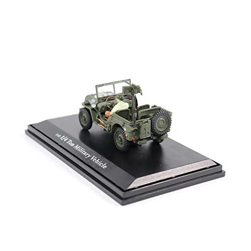 1:43 Quarter Ton Military Vehicle W: Soldier & Gun - Optimum Diecast - Motor City Classics #TOP6