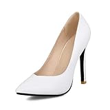 ▲ EINFACHES DESIGN: Damen-High-Heels aus Mikrofaserstoff machen die Schuhe sehr stylisch, ideal für Freizeit- und Partykleidung.