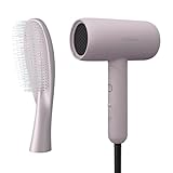 SALONIA サロニア スムースシャイン ドライヤー ヘアブラシ ピンク 2点セット 大風量 速乾 軽量 ヘアドライヤー ヘアダイコーム スカルプケア ツヤ髪 【Amazon.co.jp限定】
